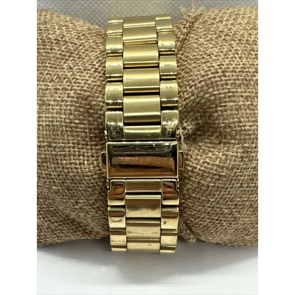 Michael Kors Bradshaw MK5605 Women Gold Stainless Steel Analog Dial Watch JNA784
